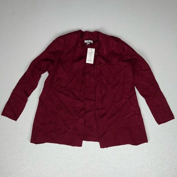 Charter Club Petite Open-Front Cardigan, Cranberry Red Size PS NWT - Picture 1 of 8